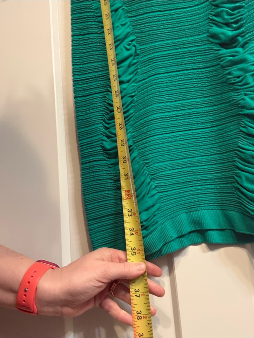 Green Ruched Short-Sleeve Mini Dress - Picture 2 of 4